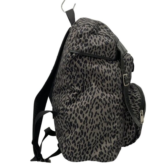 SAINT LAURENT PARIS Hunting Lock Sack Gray Black Nylon Leather 378-060325 - Picture 4 of 14